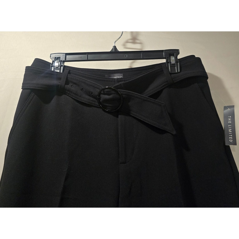 The Limited Black Wide Leg Belted Dress Pants Career Office Size 6‎ - Picture 2 of 11